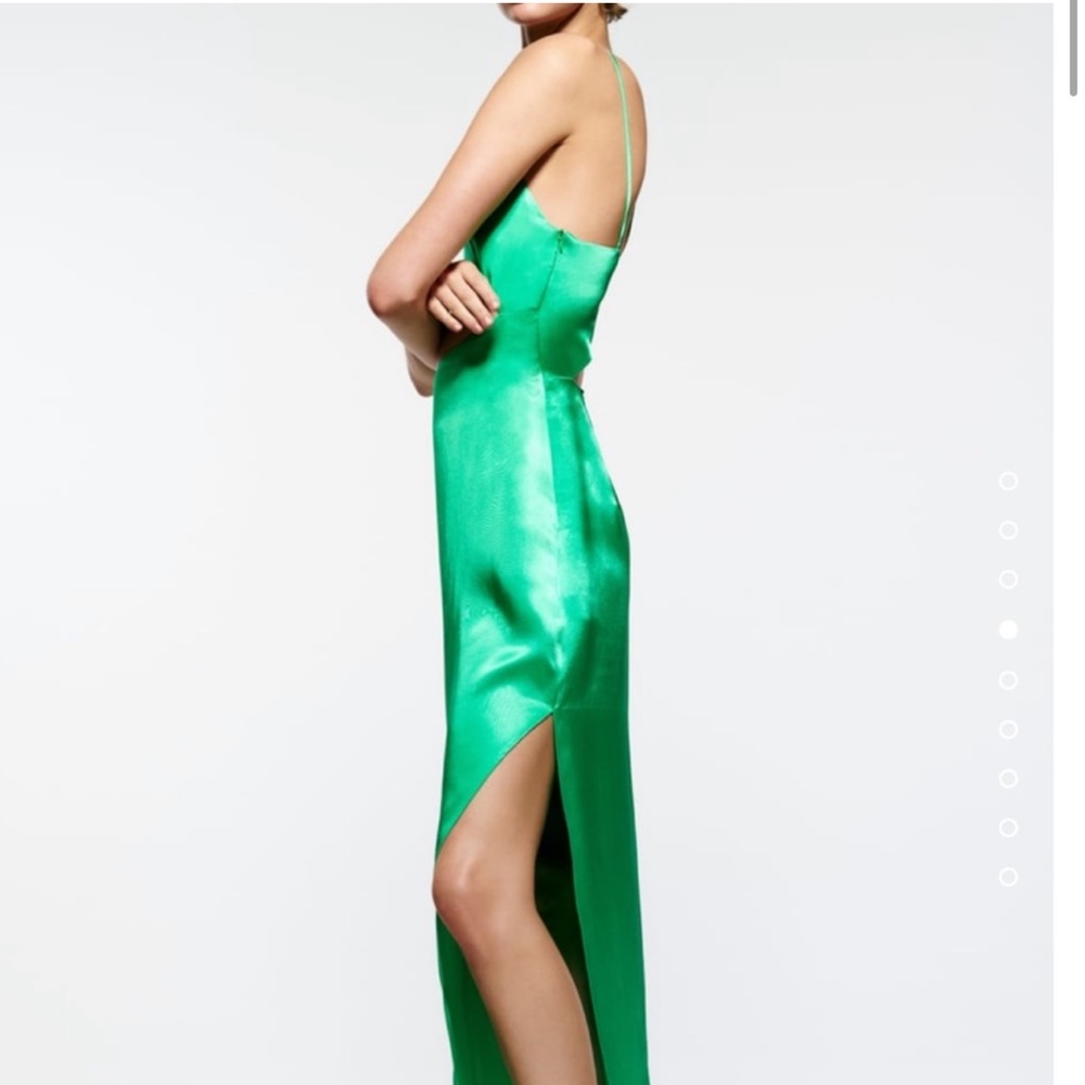 Zara Asymmetric satin effect dress - Picture 3 of 16